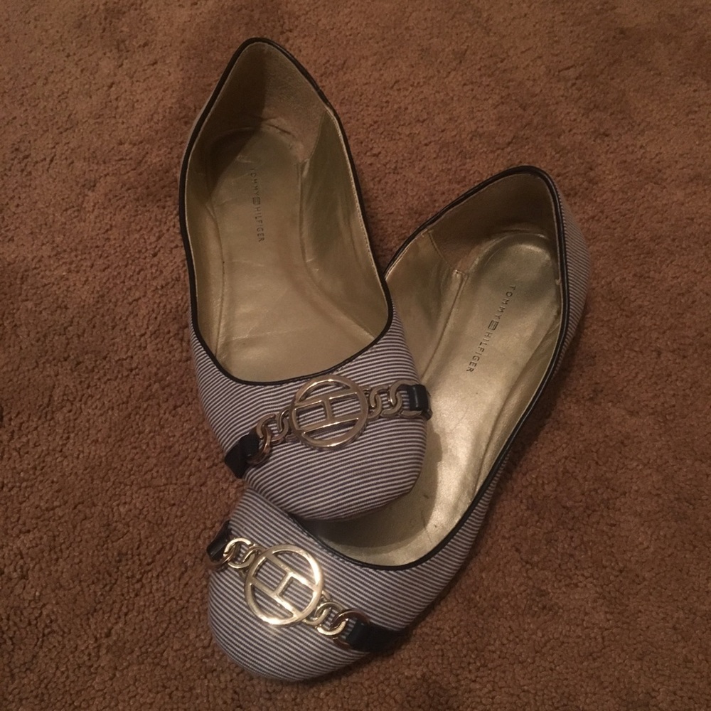 Tommy Hilfiger striped flats